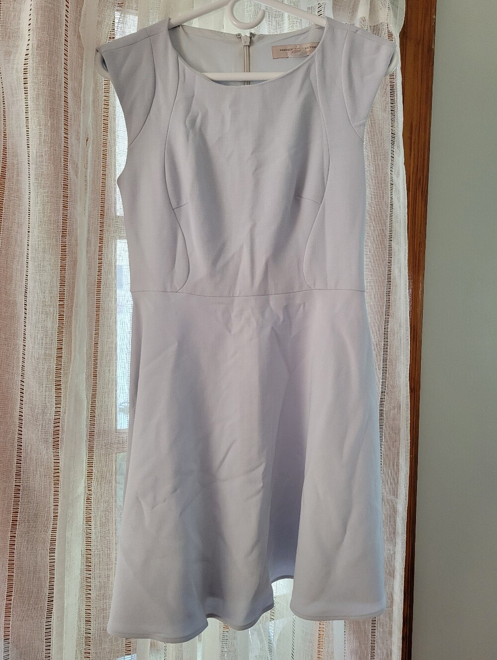 French Connection Soft Light Blue Fit-and-Flare Dress